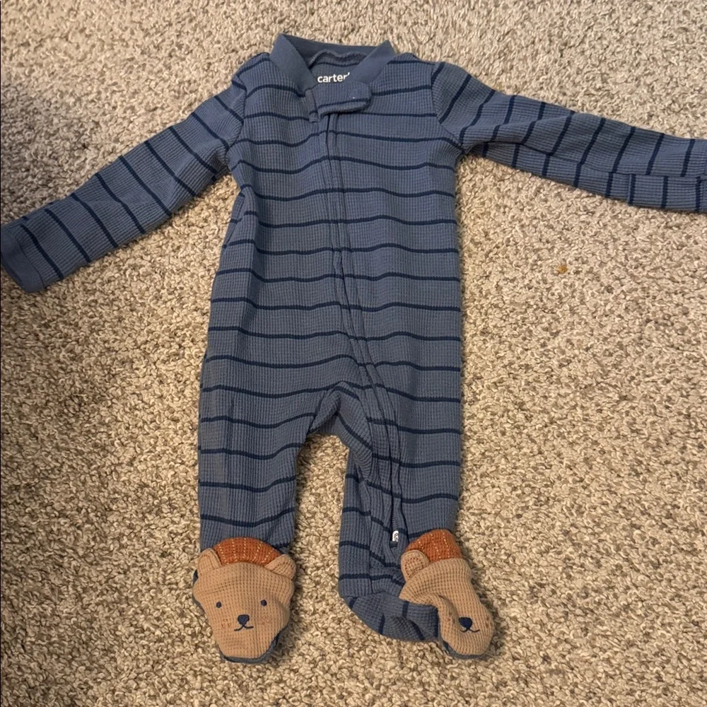 Carters Newborn Boy Footed Sleeper Set of 3 Bundle Lot - Picture 7 of 7